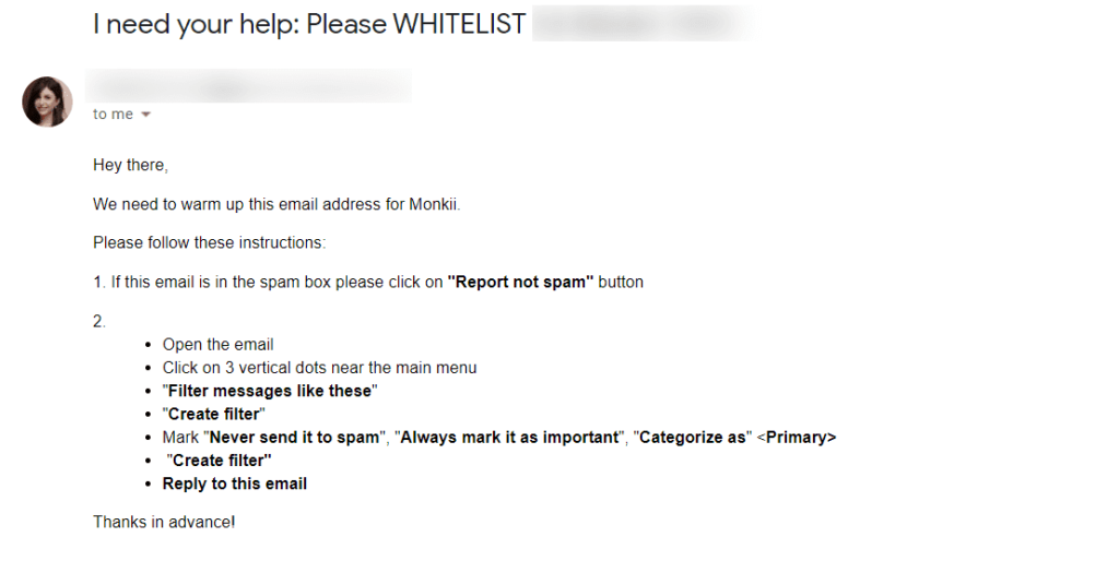 whitelist your emails