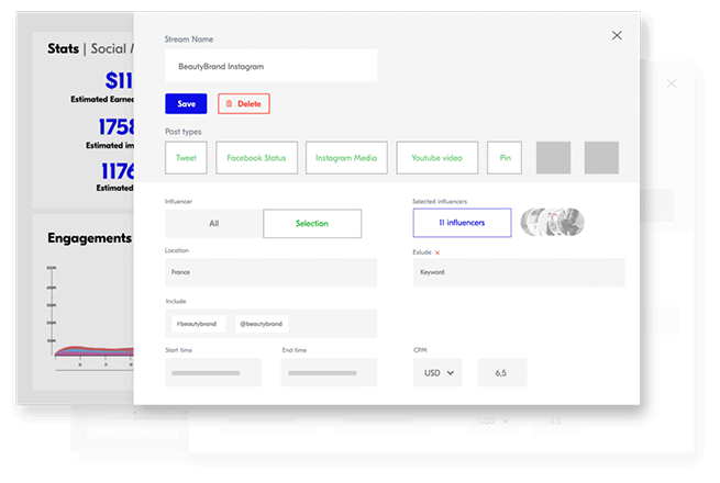 Social listening with Upfluence