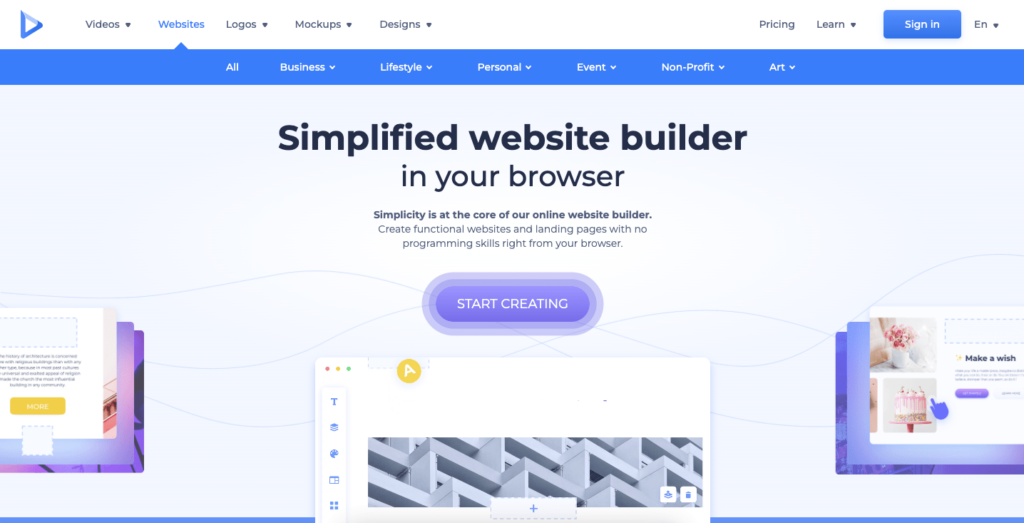 renderforest website builder