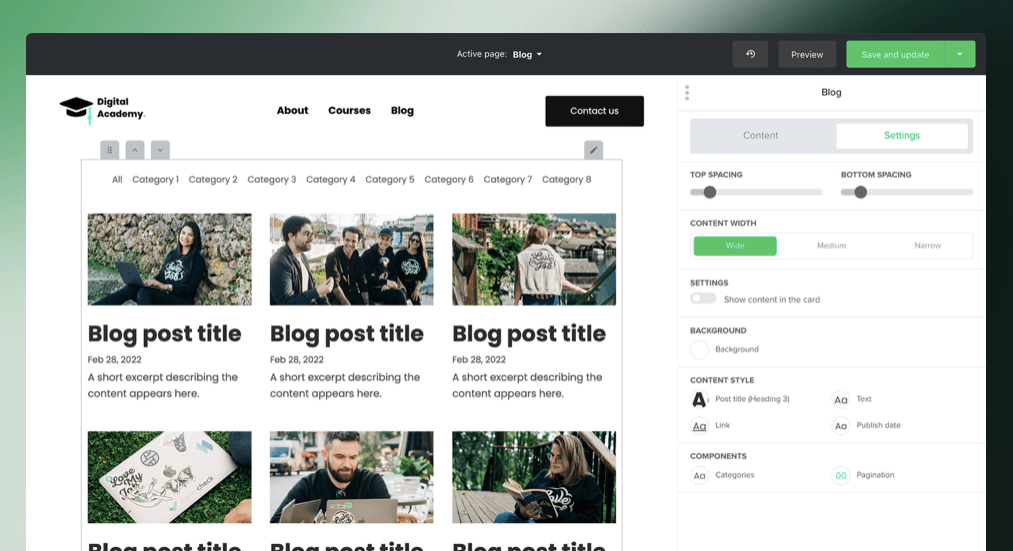 mailerlite create a blog