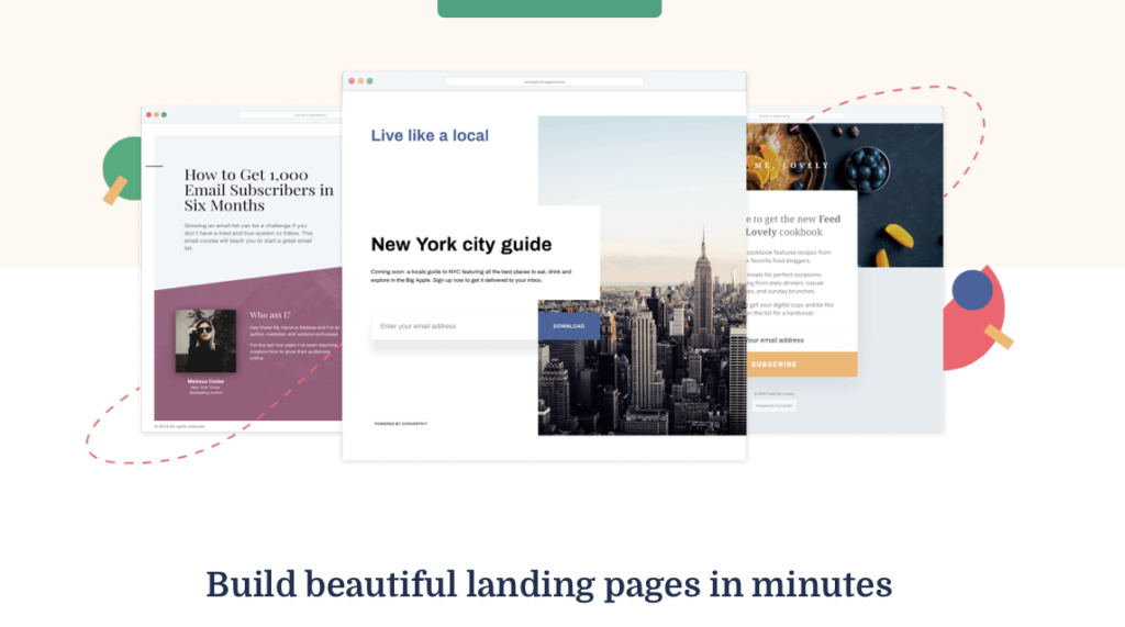 convertkit landing pages