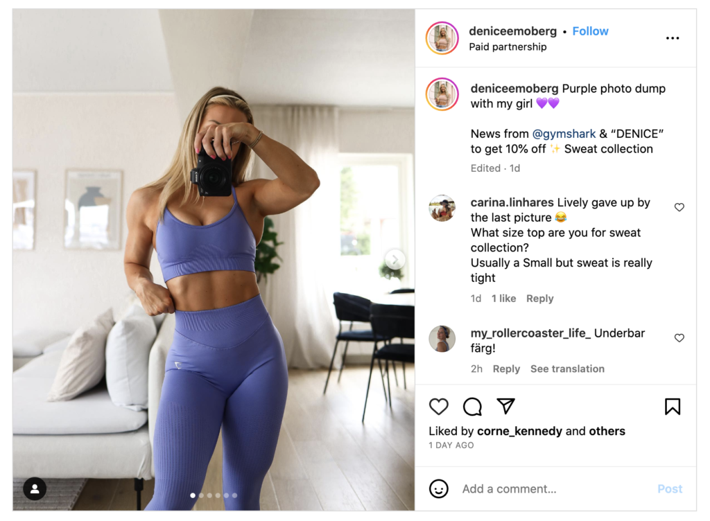 Denice Moberg X Gymshark