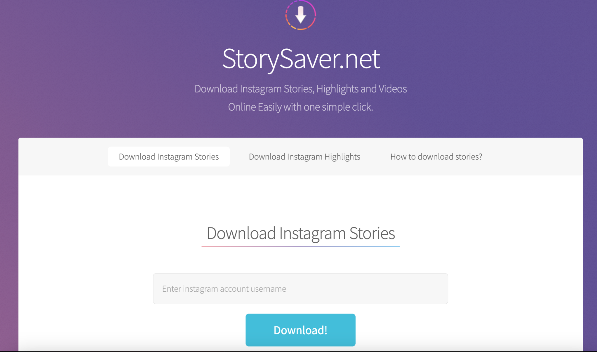 StorySaver story download HD