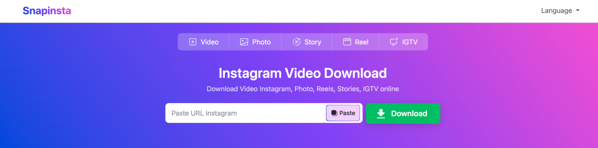 snapinsta instagram downloader