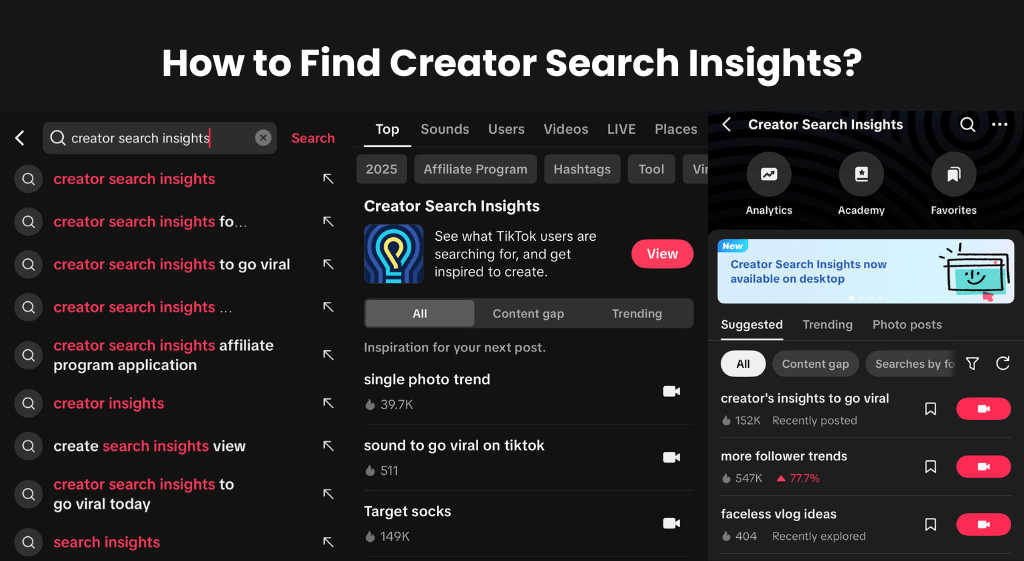 find Creator Search Insights