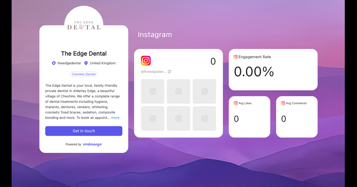 The Edge Dental Instagram and TikTok Influencer Media Kit - ViralMango