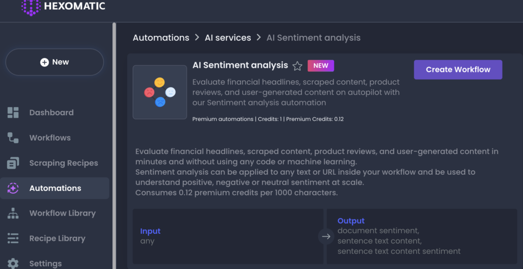Sentiment Analysis Automation
